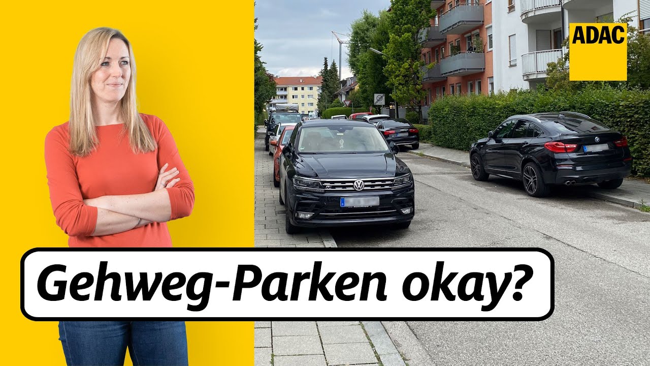 Wann Dürfen Sie Nicht Auf Den Rechten Fahrstreifen Parken 2 Räder auf dem Gehweg - Darf ich so parken? | ADAC | Recht? Logisch