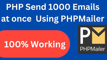 PHP Send Bulk  Email using PHPMailer and Gmail SMTP | 500 Emails At Once | 100% Working
