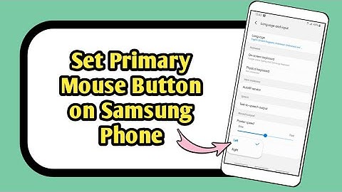 How To Set Primary Mouse Button on Samsung Phone