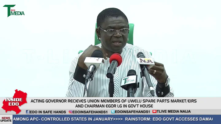 Edo Acting Gov. Receives Uwelu Market Union, EIRS & Egor LG Chairman in Government House