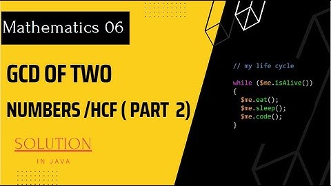 GCD of two numbers Part 2 in java #code #learning #viral
