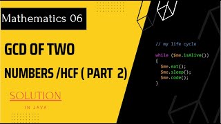 GCD of two numbers Part 2 in java #code #learning #viral
