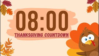 Celebrity 8 Minute Thanksgiving Timer with Music 🦃  Festive Countdown 🎵 Profile