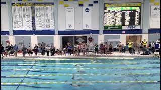 Liam wins 50m Backstroke at University of Delaware meet…