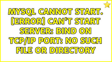 MySQL cannot start. [ERROR] Can