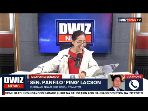 Sen. PING LACSON on Blue Ribbon Probe, 'Talks' with Chinese Ambassador, ICC Issue: Interview on DWIZ