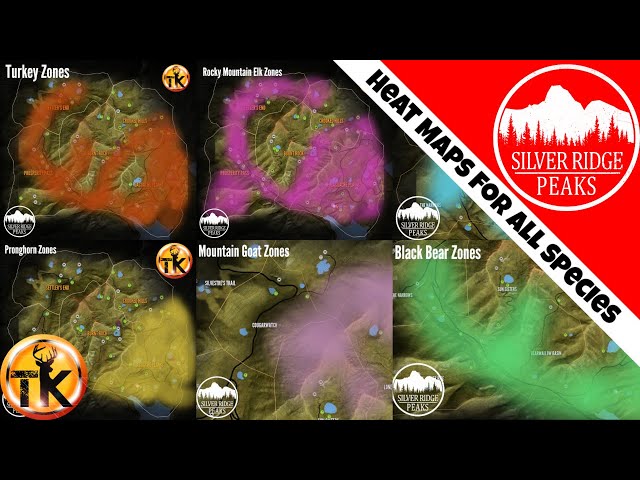 Silver Ridge Peaks - All Species Heat Maps 