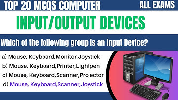 MCQS on Input Output Devices JKSSB|MCQS on Computer