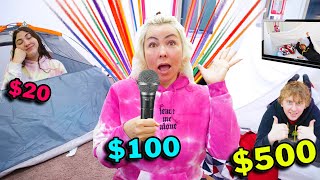 $50 VS $1000 SLUMBER PARTY challenge! screenshot 5
