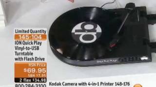 ION QUICK PLAY FLASH Vinyl-to-USB Turntable - YouTube