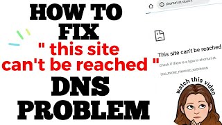 FIX THIS SITE CAN'T BE REACHED | DNS PROBLEM | ANDROID PHONE |