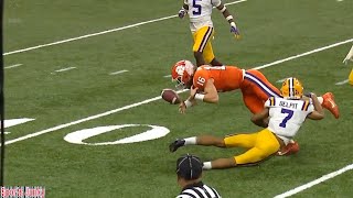 LSU Safety Grant Delpit vs Clemson (2019 National Championship)