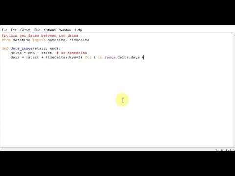 python get dates between two dates - YouTube