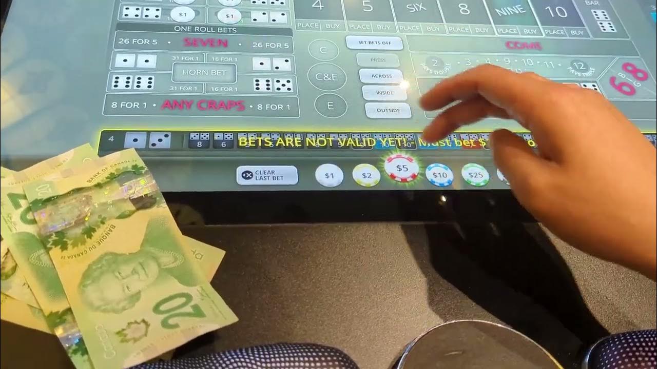 BUBBLE CRAPS minipower press!! 320 to 708.10 at Gateway Casino