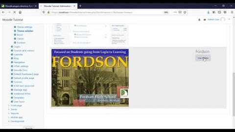 Moodle Themes :Install a new free theme in moodle and change the current theme.