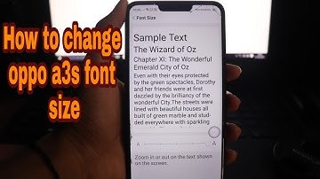 How to change oppo a3s font size