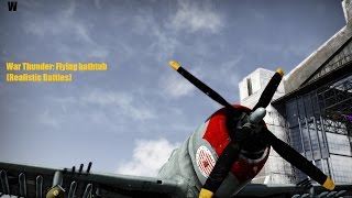 War Thunder: Flying BathTub (P-47) VERY HEAVY BOMB LOAD!