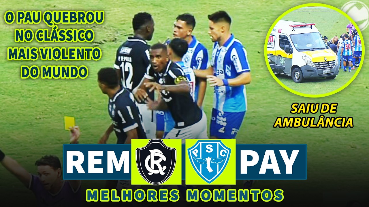 CONFUSÃO SEM FIM! O PAU QUEBROU NA FINAL DO PARAENSE E JOGADOR DESMAIOU APÓS GOLPE NO ROSTO
