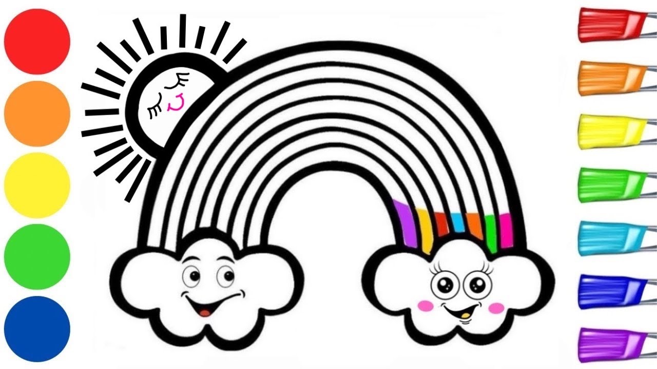 How to Draw a Rainbow  🌈✨☀️ | Drawing and Coloring a Beautiful Rainbow | Step by Step Art Tutorial