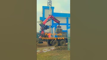 paver block unloading work #engineerlife #song #civilwork