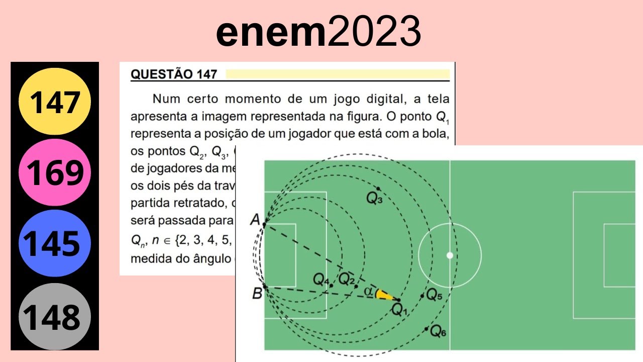 ENEM 2023 | MATEMÁTICA - Questão 147 Prova Amarela: Num certo momento ...