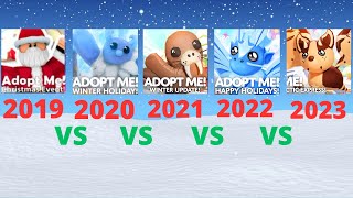 Winter/Christmas Event Comparison (2019 vs 2020 vs 2021 vs 2022 vs 2023) | Roblox Adopt Me!