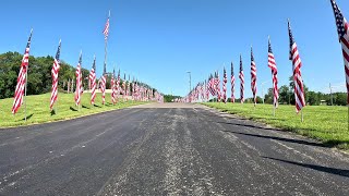 AVENUE OF FLAGS. IN REVERENT REMEMBRANCE MEMORIAL DAY 2023