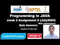 nptel java week 2 assignment answers 2024