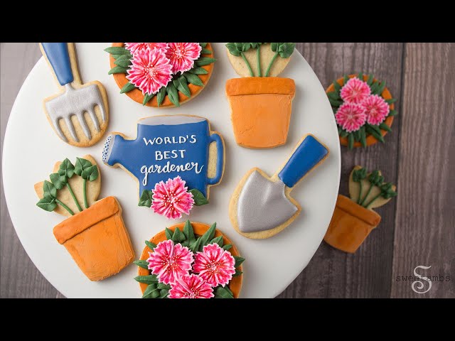 GARDEN COOKIES decorated with royal icing