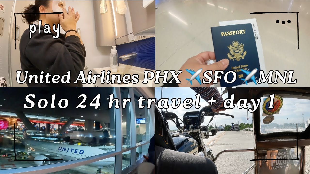 Travel solo with me to the Philippines on United airlines SFO to MNL #philippines #unitedairlines