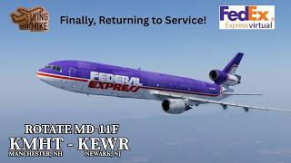 |XP12.4.2| Rotate MD-11F| Manchester, NH to Newark, NJ|