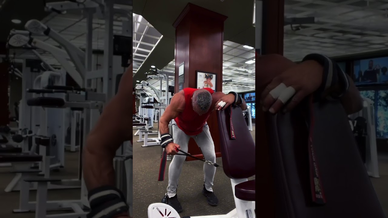 Bent over one arm side laterals are a great way to work the back of the shoulders.