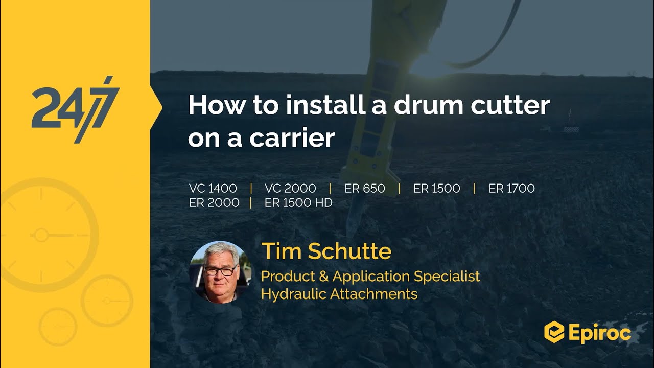 How to install a drum cutter on a carrier | VC series | ER series