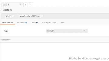 Influxdb project: 06 create db postman