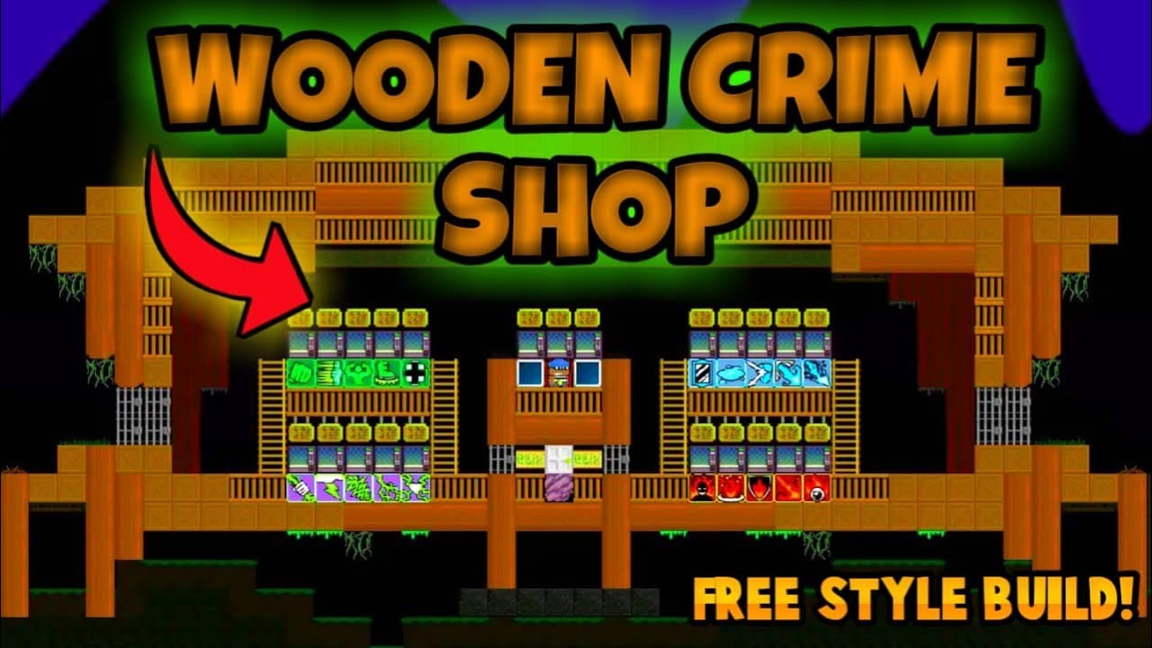 Building Wooden Crime Shop! Growtopia YouTube