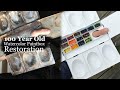 100 year old C. Roberson Tin Watercolor Paintbox Restoration