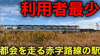 【大都会の赤字路線】利用者が最も少ない駅へ行ってきた