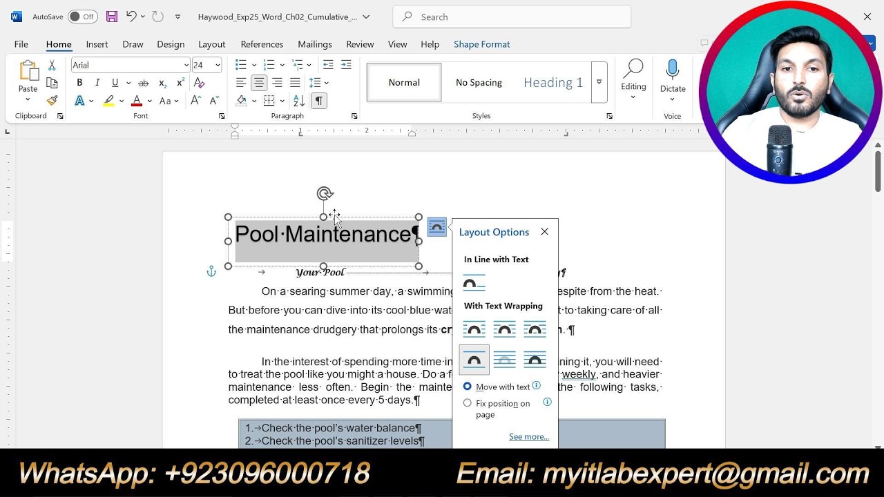Word Chapter 2: Grader Cumulative - Pool | Exp25_Word_Ch02_Cumulative_Pool_Web