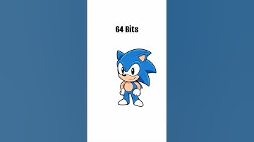 64 bits 32 bits 16 bits 8 bits 4 bits 2 bits 1 bit (Animation meme)#shorts #sonicmemes