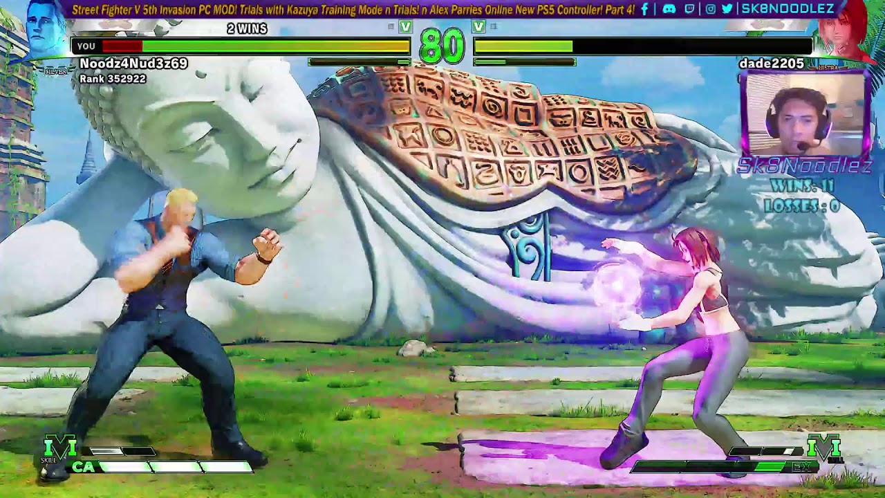 SFV V 5th Invasion PC MOD! Trials with Kazuya Training Mode n Trials! n Alex Parries Online! Part 4!