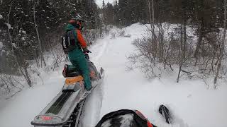 Expedition SWT 900 turbo ride on the old fire. Riding up the creek