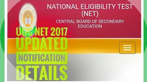 CBSE UGC NET 2017 Exam Notification Released