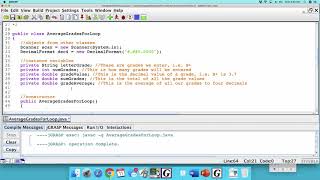 Average Grades For Loop