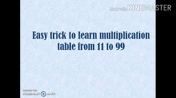Multiplication from 11 to 99 | English | Easy trick