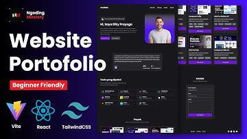 Membuat WEBSITE PORTFOLIO RESPONSIVE dengan REACTJS dan TAILWINDCSS untuk PEMULA🔥- Tutorial ReactJS