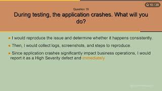 Real Manual Testing Interview Questions and Answers for Freshers and Experienced
