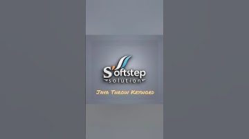 Java Throw Keyword #Java #Throw #Exceptions #JavaShort #happycoding #softstep #softstepsolution