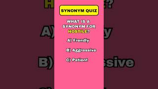 Synonym For Hostile?🤔