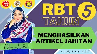 RBT Tahun 5 : Bahagian 2 Artikel Jahitan