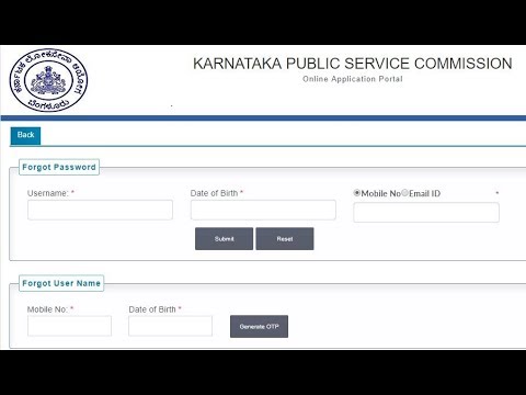 HOW TO CHANGE USERNAME AND PASSWORD IN KPSC APPLICATION